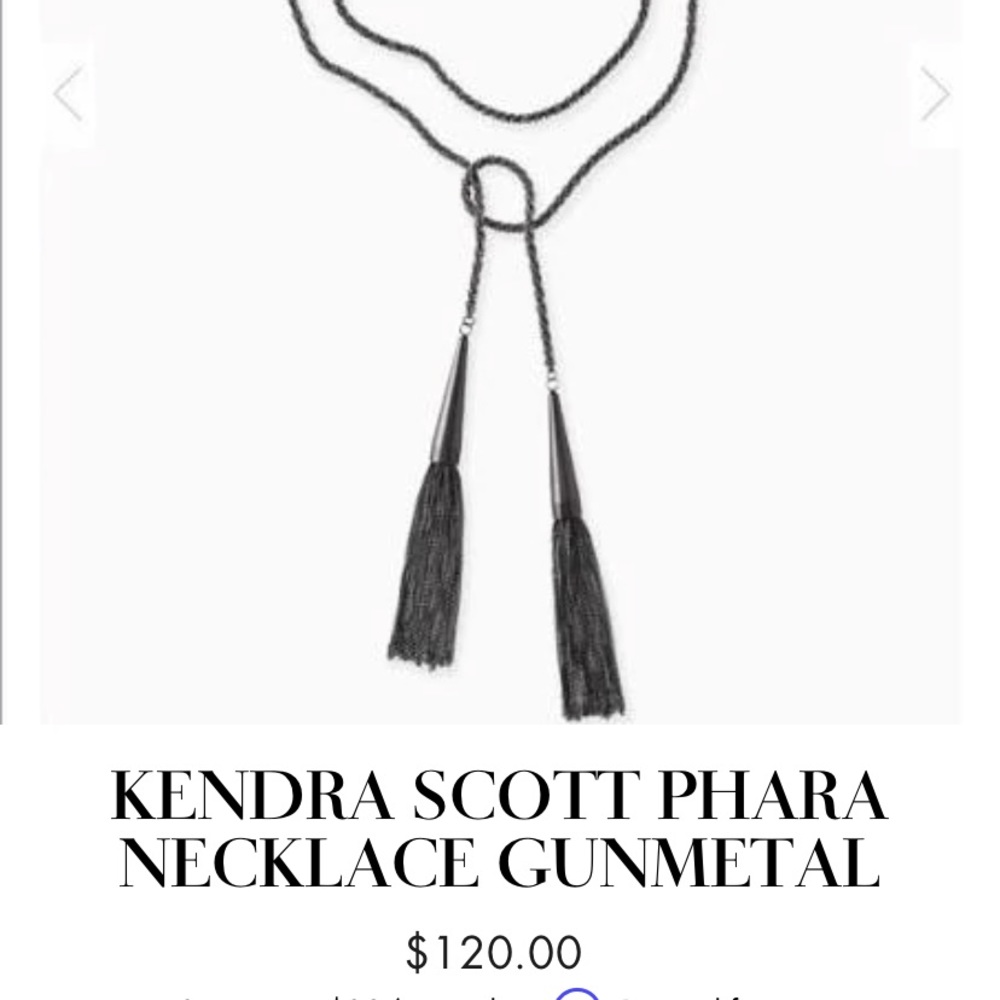 Kendra Scott Phara black long necklace